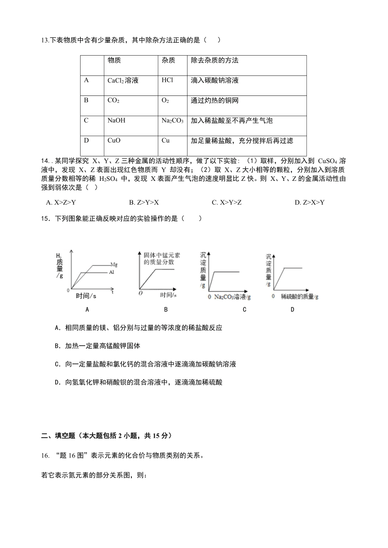 广东省模拟试卷化学分析