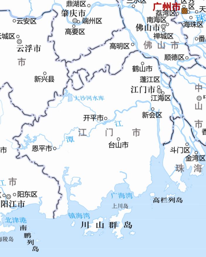 广东省各市县地图概览